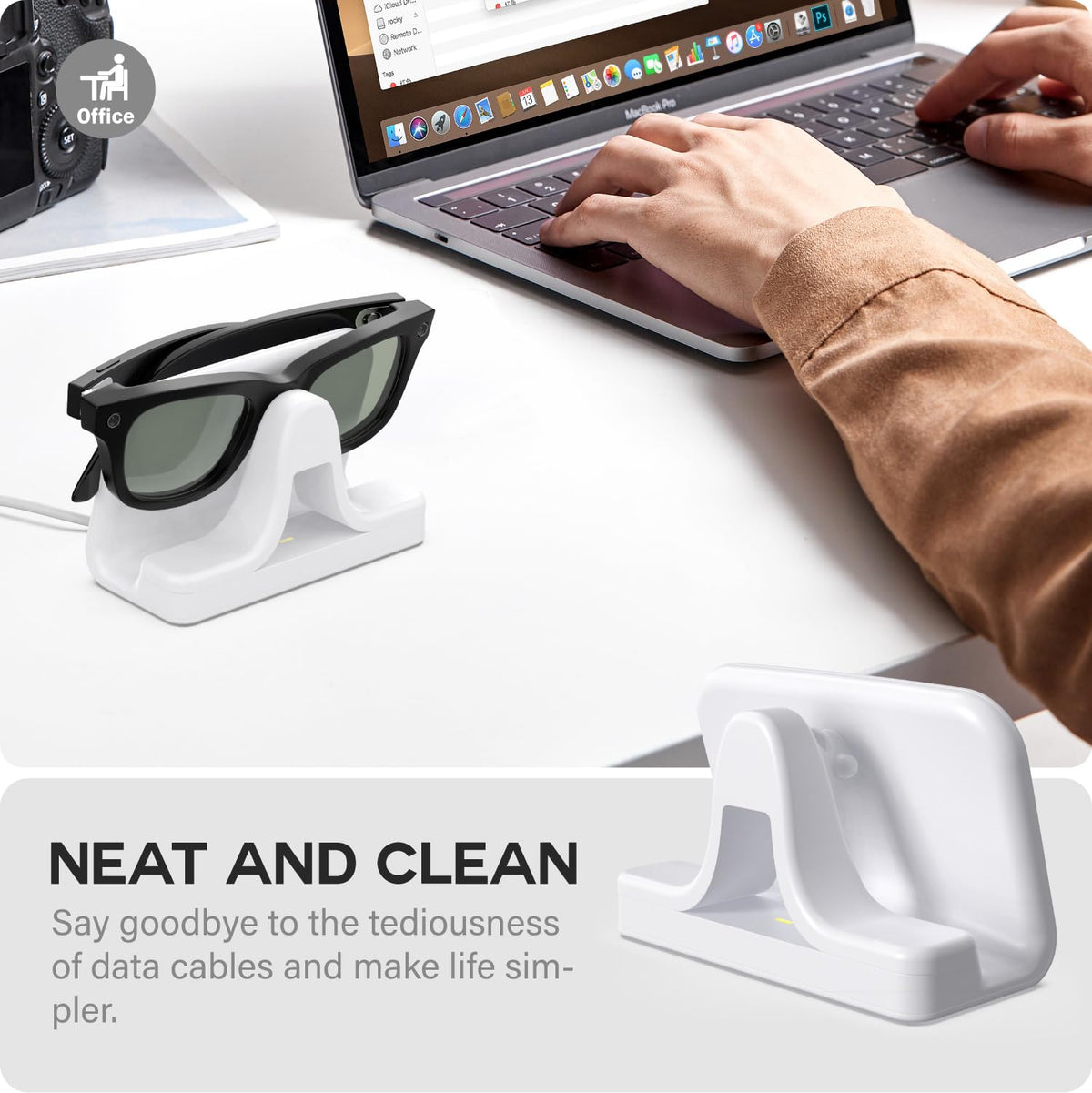 TUSITA ready-to-use Ray-Ban Meta charging dock, compact and stylish