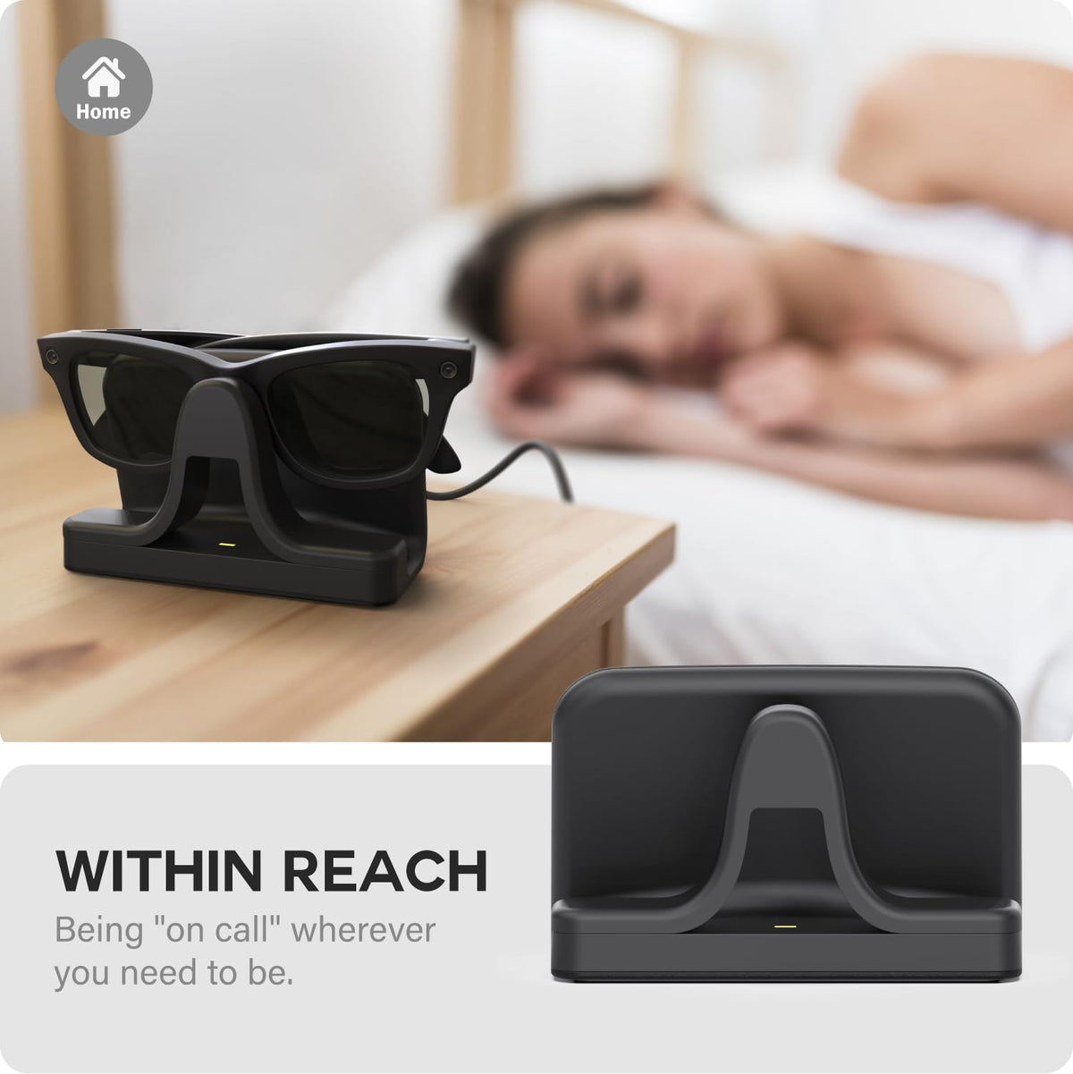 Compact dedicated space keeps glasses organized and ready for use anytime.