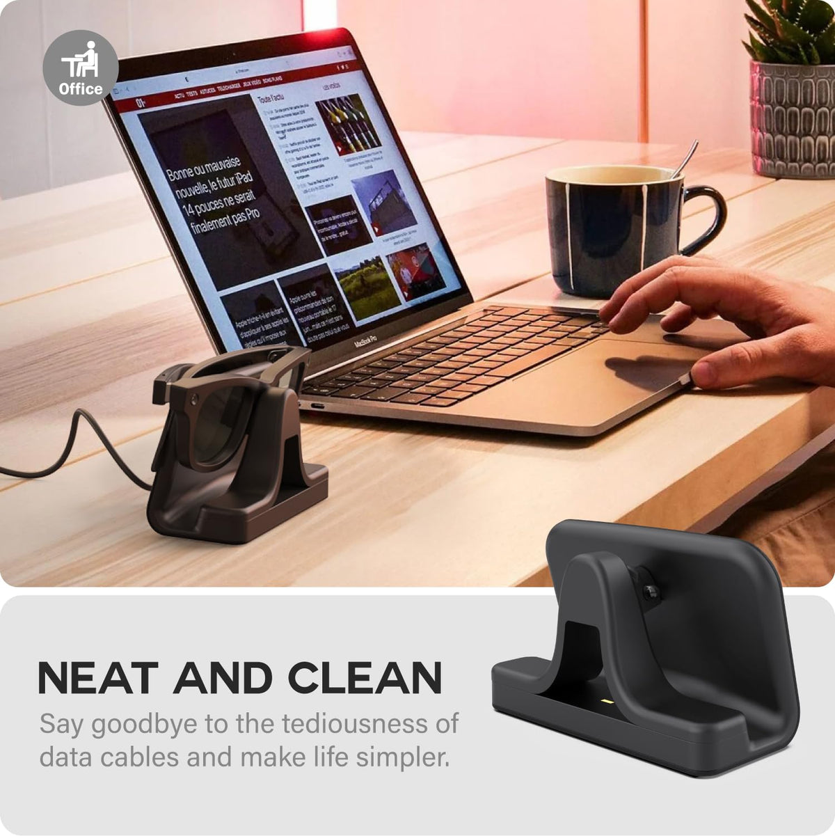 USB-C powered setup suits home, office, or travel environments.