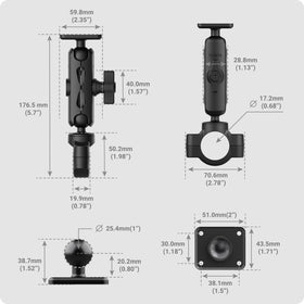 TUSITA double socket arm demonstrating flexible angle adjustment benefit