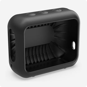 TUSITA JBL GO 4 magnetic case mounted on a golf cart in use.