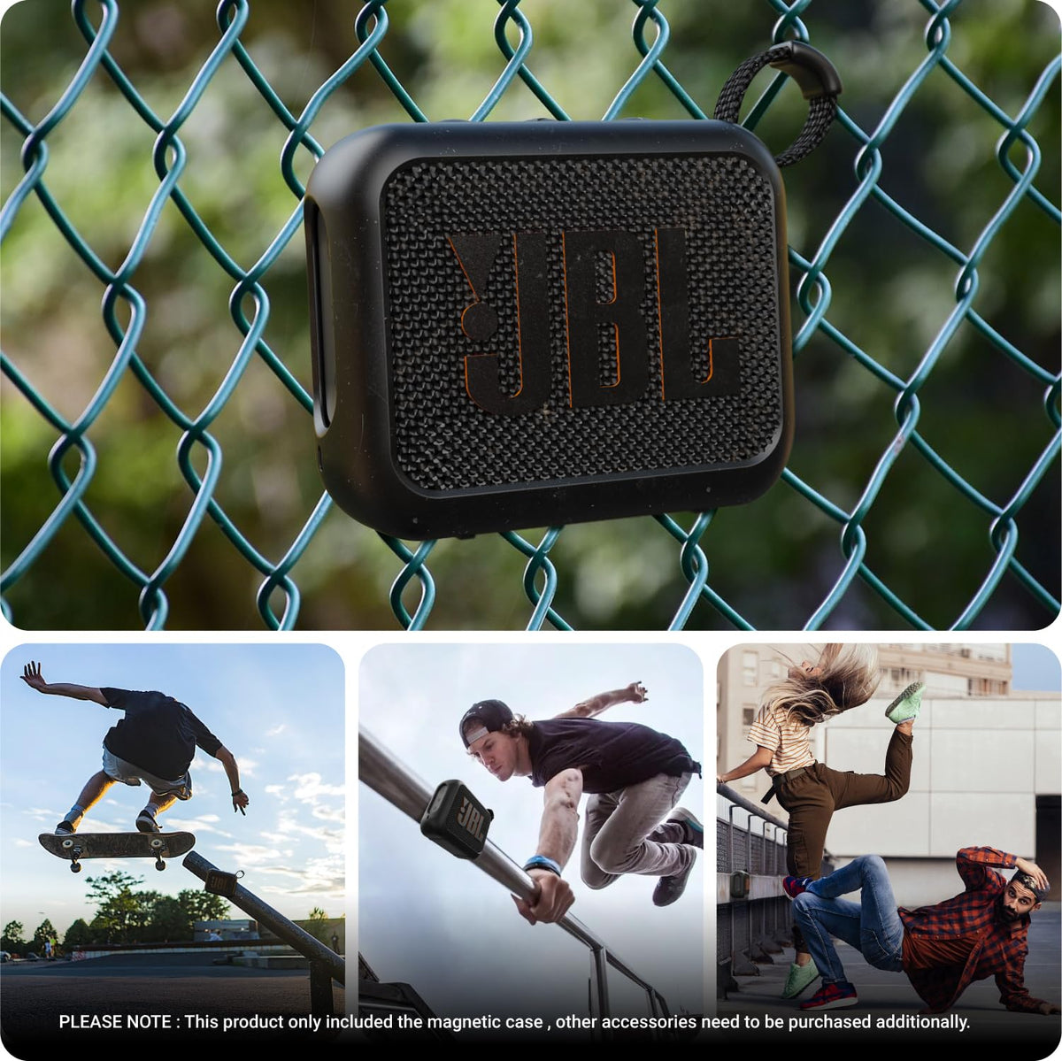 TUSITA JBL GO 4 magnetic case easy-to-clean silicone surface for maintenance.