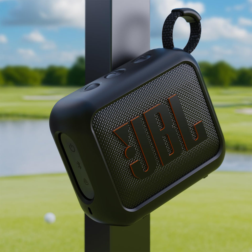 TUSITA JBL GO 4 magnetic case front view highlights secure fit and protection.