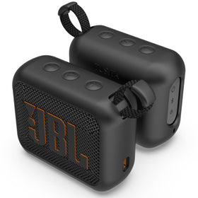 TUSITA JBL GO 4 magnetic case side view with accessible controls and grip.