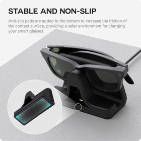 Safe charging with voltage regulator protects Ray-Ban Meta Gen glasses from overcurrent.