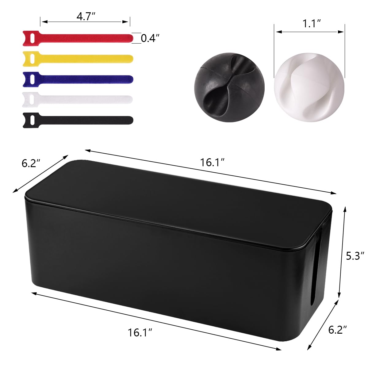 TuweChen large storage box open view shows space for surge protectors