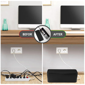 TuweChen box beside TV area keeps entertainment cables tidy