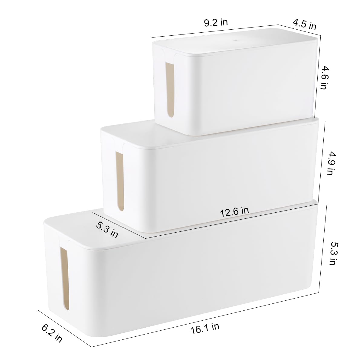 TuweChen inside view reveals generous storage for power strips and cables.