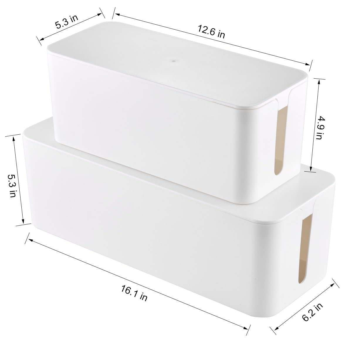 Tuwechen lid closed box showcases a clean surface and concealed cables