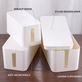 TuweChen slot clips organize cables by size for quick access.
