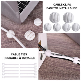 Tuwechen clip holders and ties included for flexible cable management