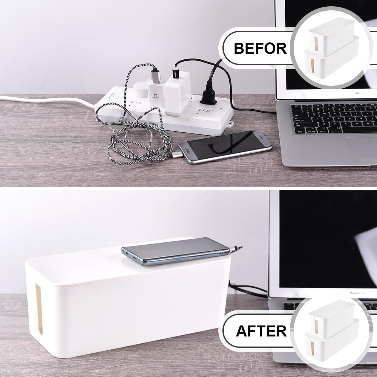 Tuwechen two-pack setup shown on a desk for organization