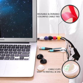 TuweChen ten reusable cable ties help tidy cords quickly