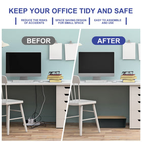 TuweChen cable box shown hiding wires behind furniture for a cleaner space
