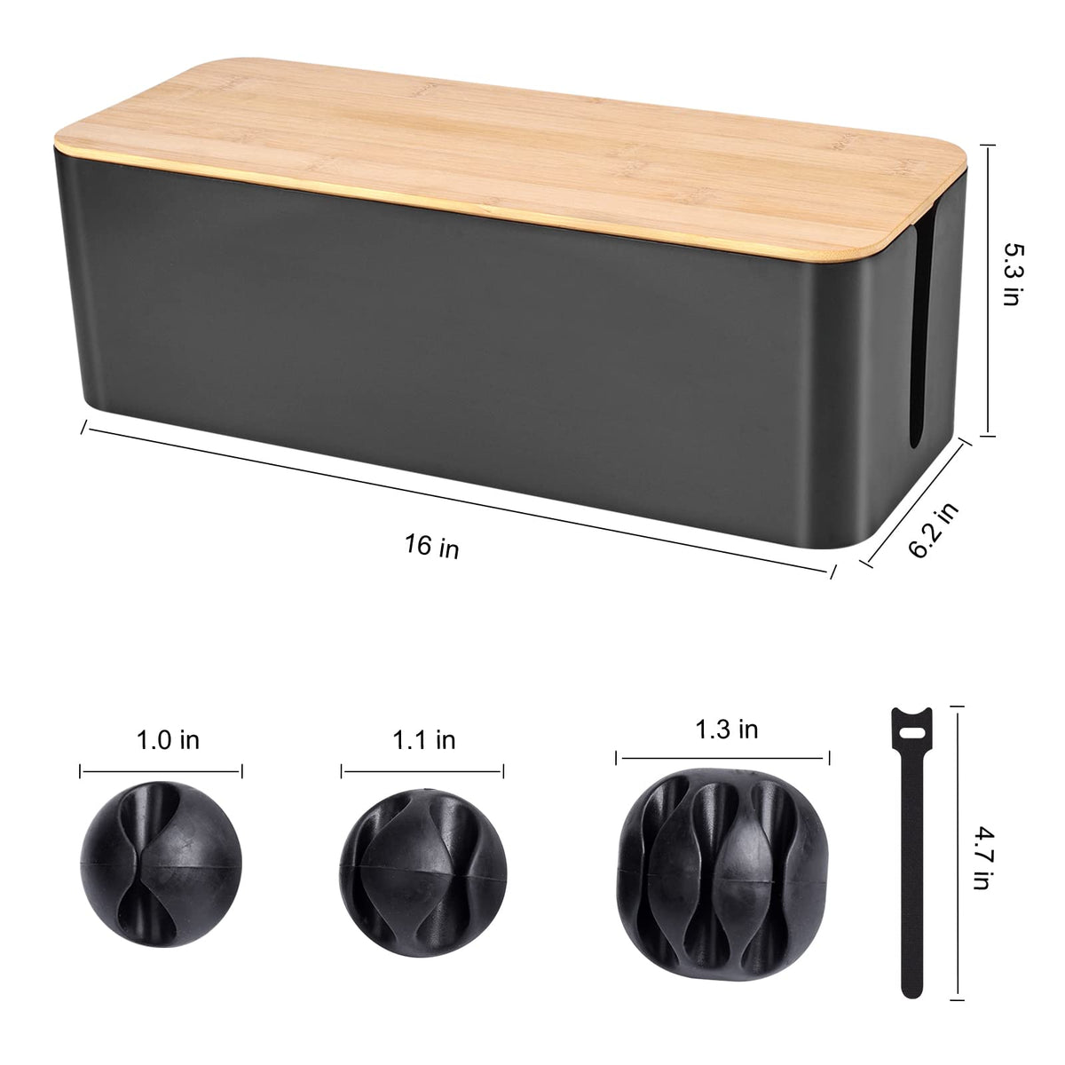TuweChen one-slot clip holder secures a single cable along the edge