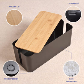 TuweChen triple-slot clip holder manages three cables cleanly