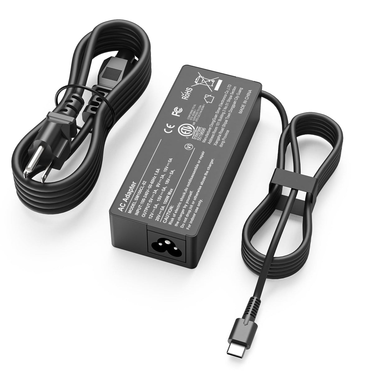 TUXIFPKU 100W USB-C laptop charger powers your laptop quickly and safely.