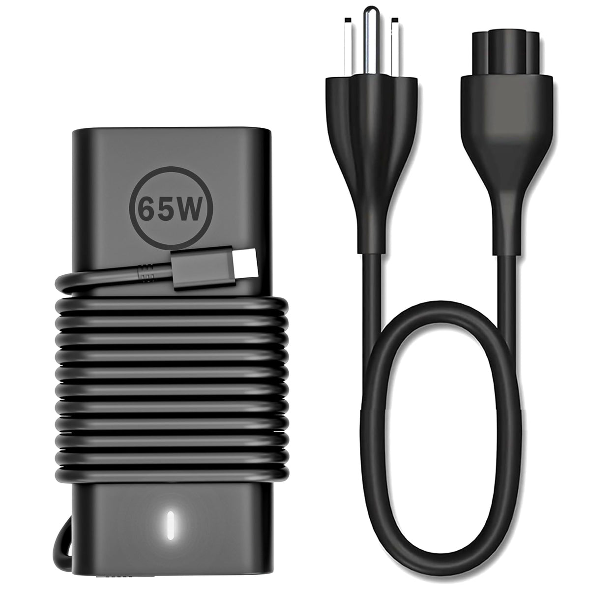 TUXIFPKU 65W USB-C laptop charger, compact and travel-friendly power.
