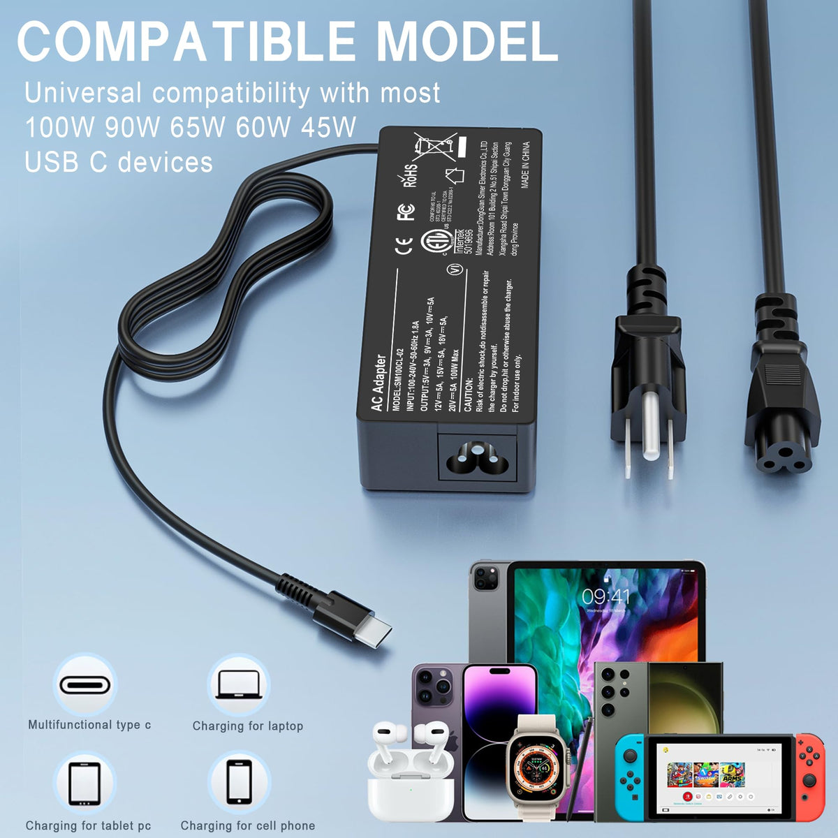 TUXIFPKU charger compatibility across brands for versatile use.