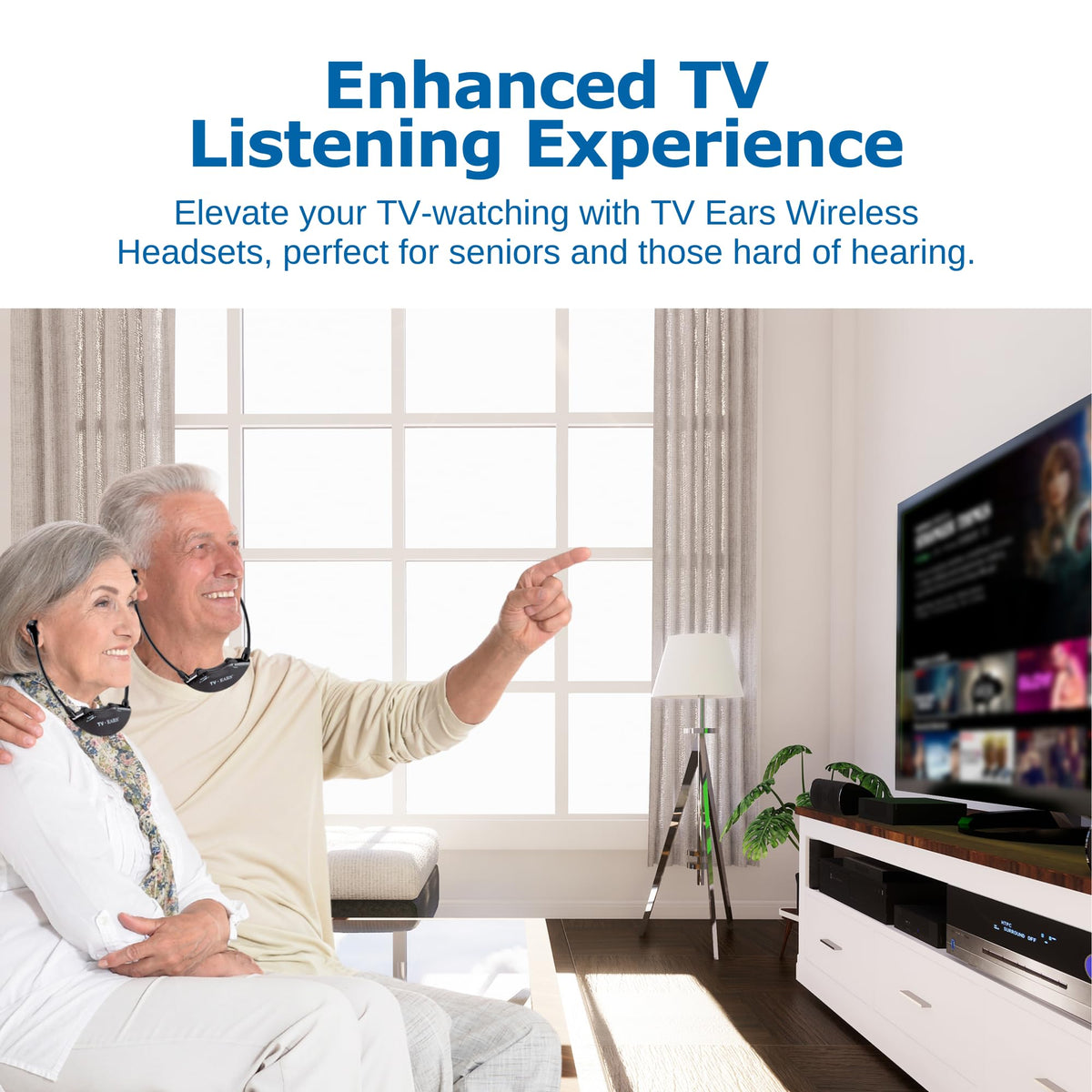 TV Ears 5.0 long-lasting battery life for all-day listening