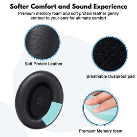 TviewSmart Replacement Earpads for Bose QC Ultra – Premium Memory Foam Cushions (Black)