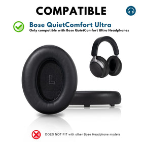 TviewSmart Replacement Earpads for Bose QC Ultra – Premium Memory Foam Cushions (Black)