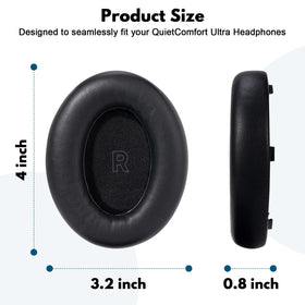TviewSmart Replacement Earpads for Bose QC Ultra – Premium Memory Foam Cushions (Black)