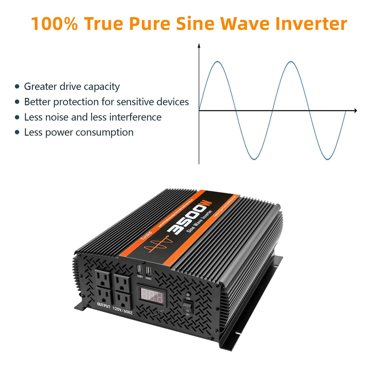 TVNIKD 3500W internal core boosts efficiency and clean power delivery