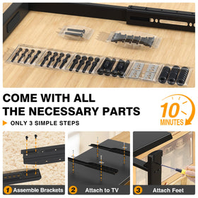 TVON bundled cables with included Velcro for tidy cable management and cleaner look