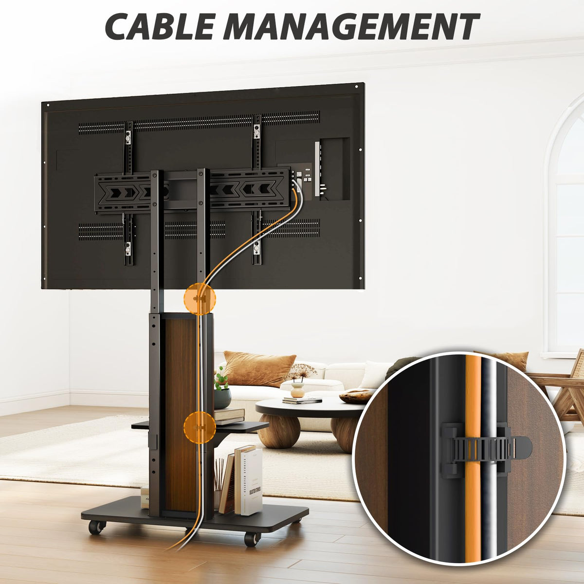 TVON height-adjustment feature for customizable viewing height