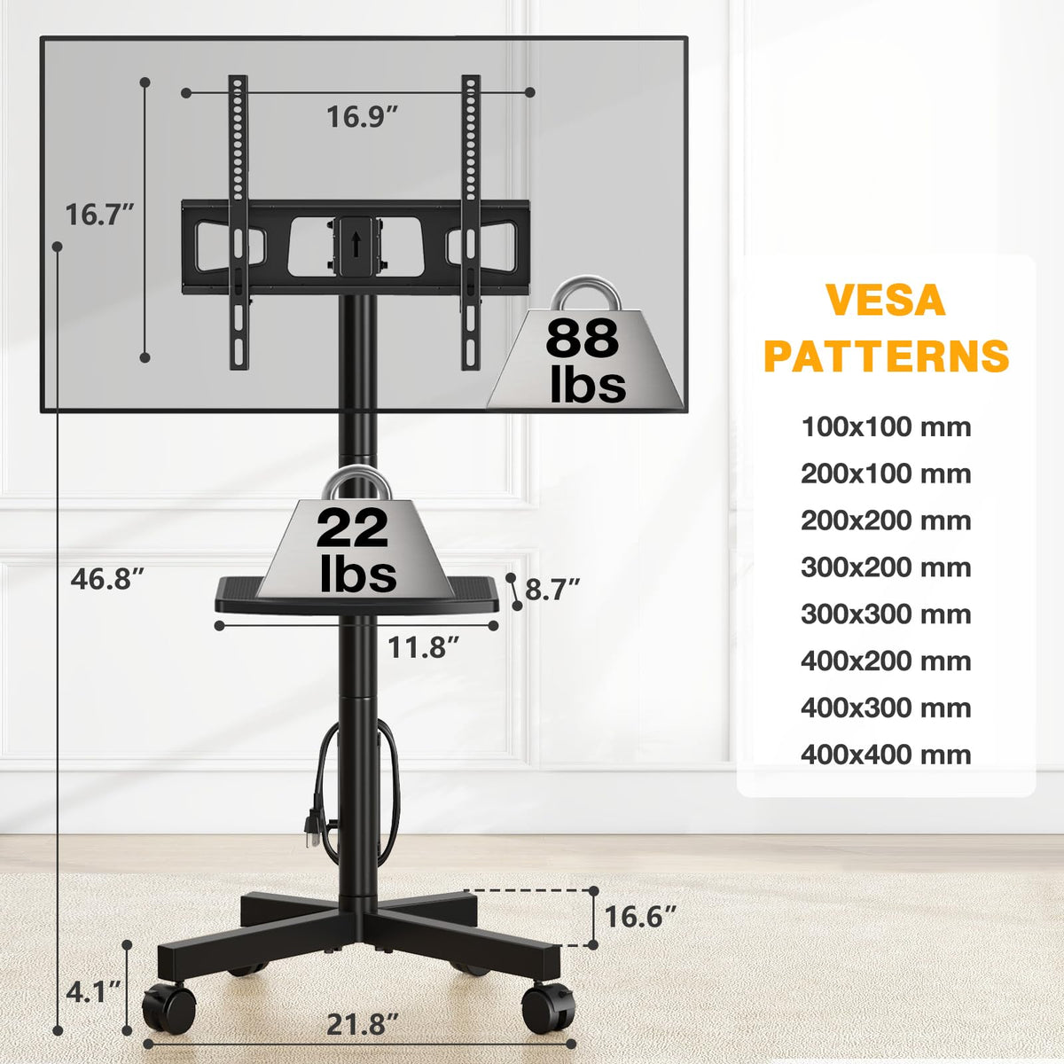 TVON lifestyle living room setup illustrating portability and flexible placement benefit