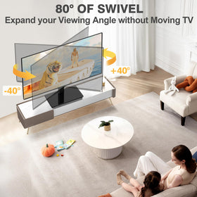 TVON side profile demonstrating swivel range and flexible viewing benefit