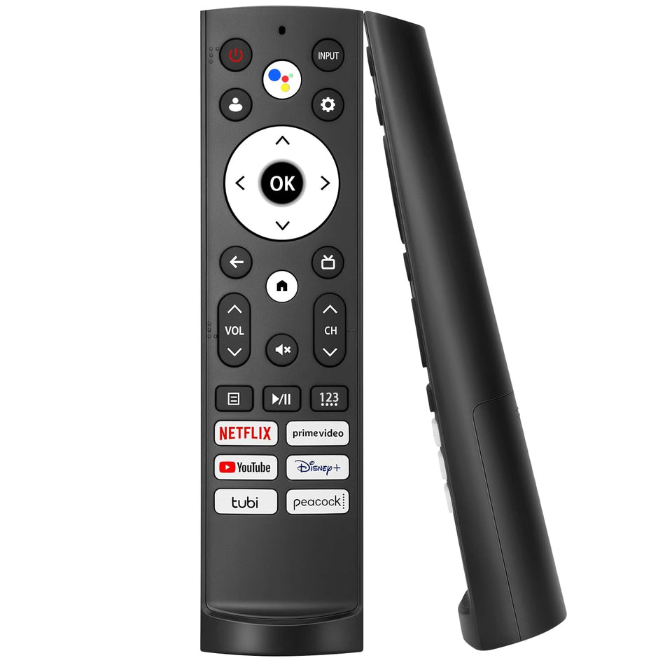 TVSEN replacement remote front view with ergonomic grip and responsive buttons.