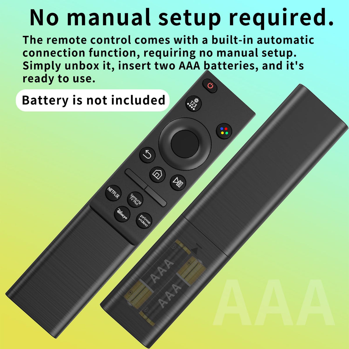 TVSEN two-pack remote in box ready to use—no pairing needed.