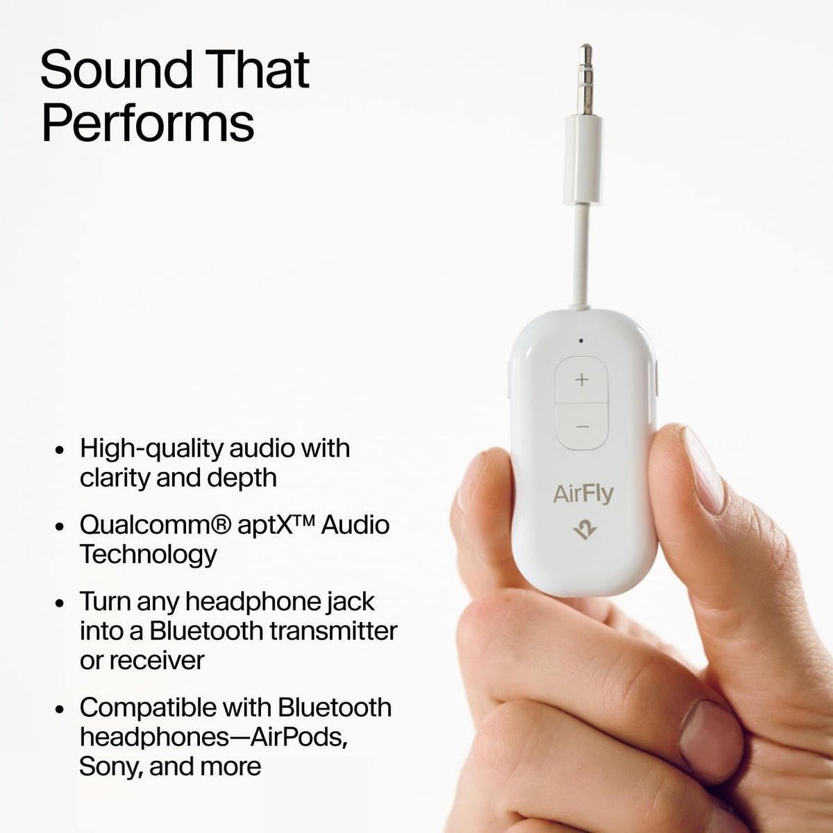Twelve South AirFly Pro 2 compact design fits easily in a pocket.