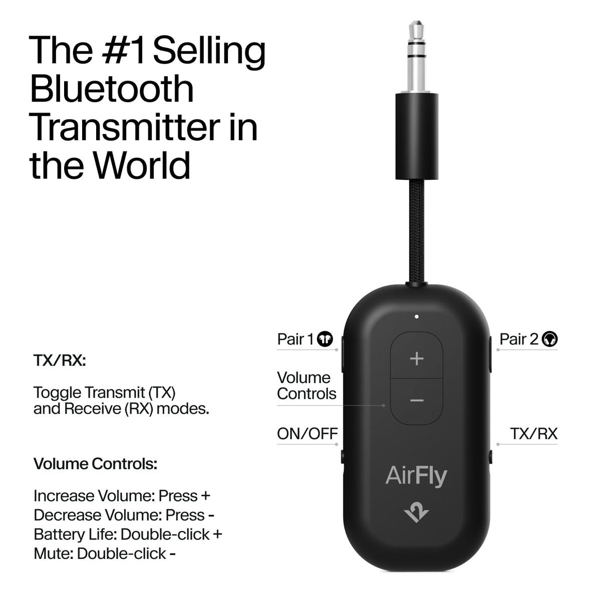AirFly Pro 2 dual headphone pairing for shared entertainment.