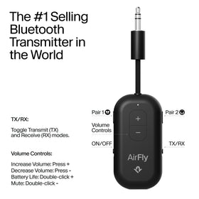 AirFly Pro 2 dual headphone pairing for shared entertainment.
