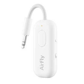 Twelve South AirFly Pro front view showing compact transmitter, convenient portability