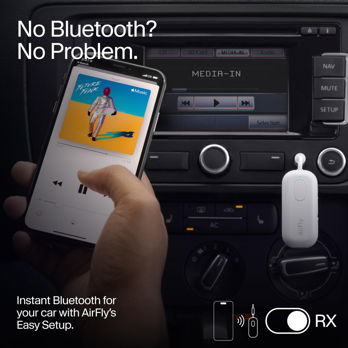 Twelve South AirFly Pro connected to gym machine aux jack, cordless workout audio