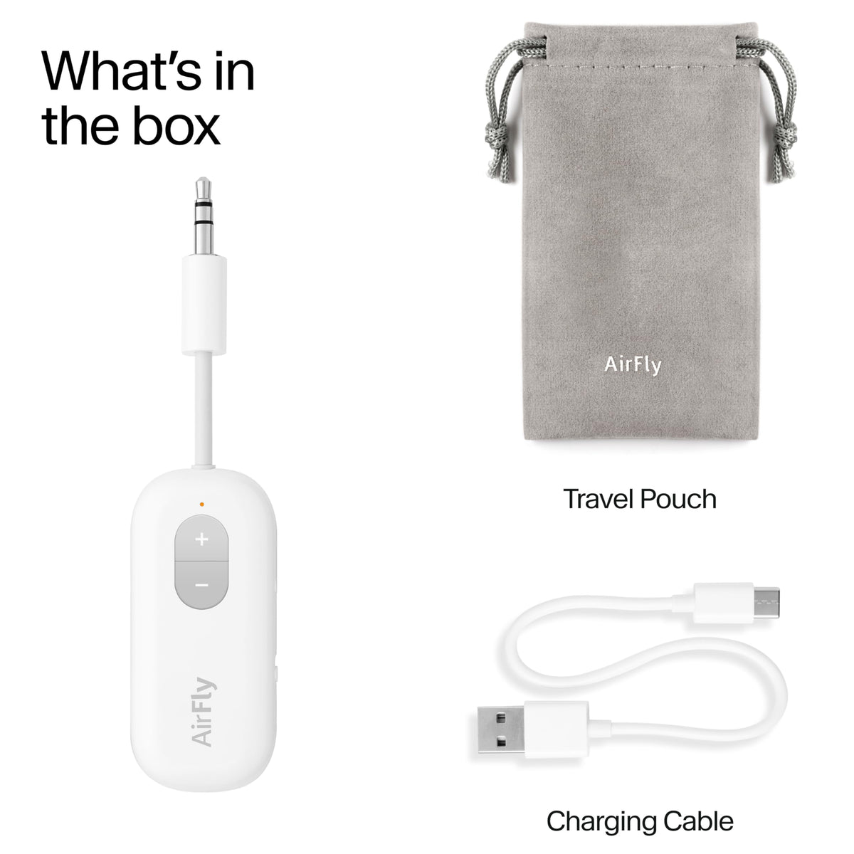 Twelve South AirFly SE next to a credit card showing compact size for easy packing