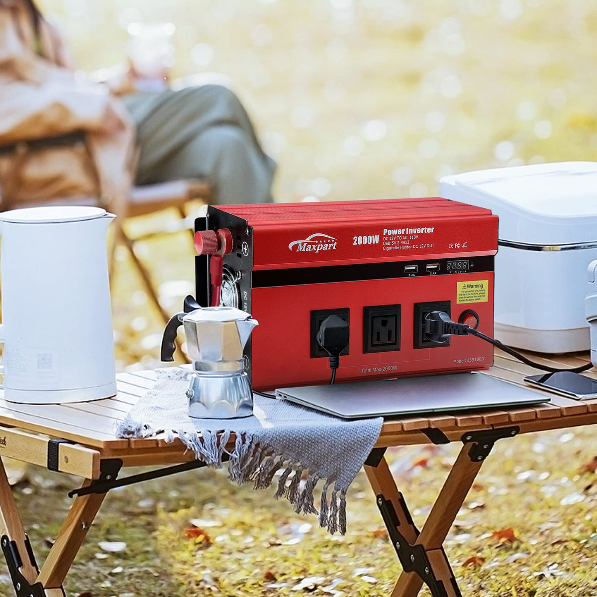 TWING USB ports for powering phones and cameras on trips