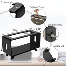 TXEsign Emberton desktop stand side view shows compact, space-saving profile