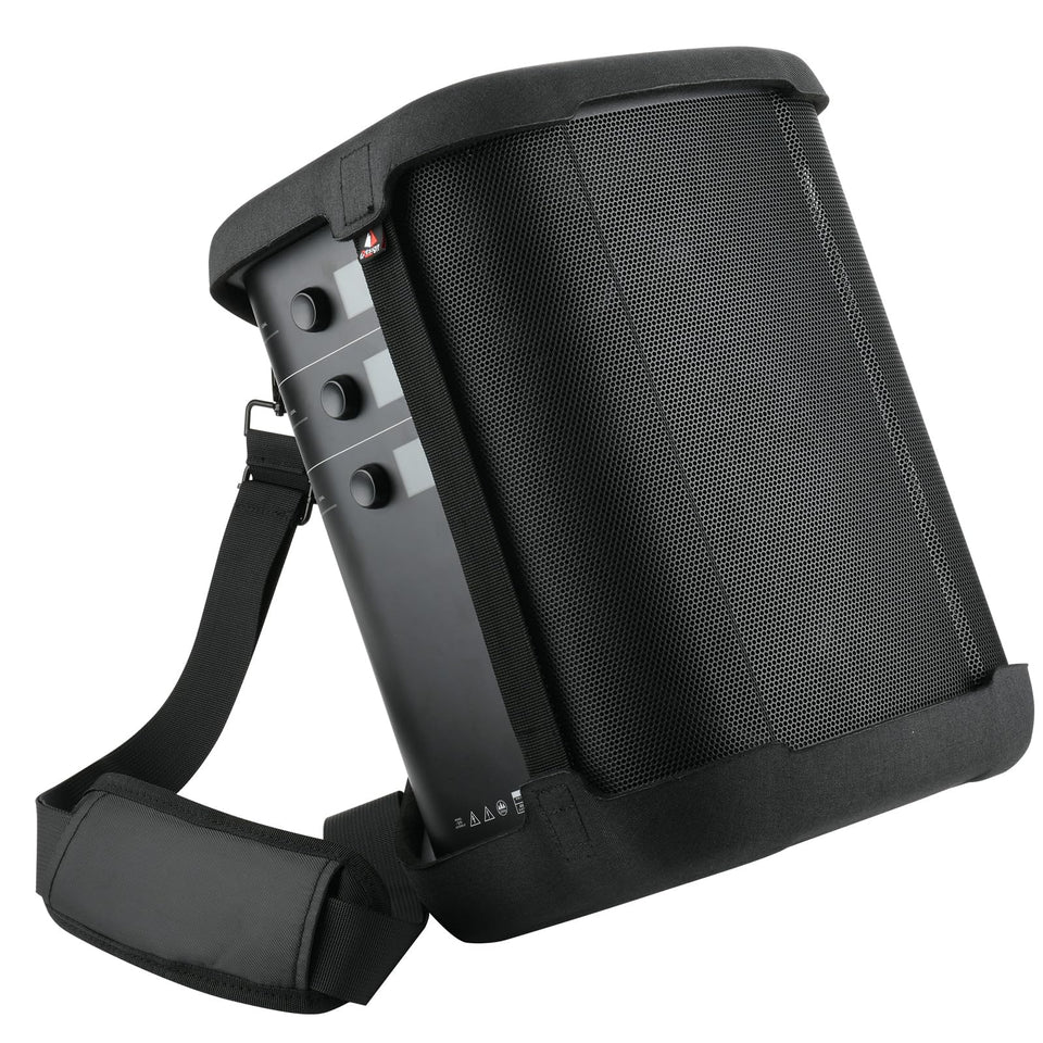 TXEsign front view of case protecting Bose S1 Pro+ and showing fit