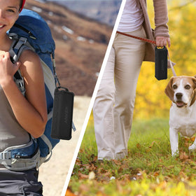 Metal carabiner attaches to the case for hands-free use for Soundcore 2.