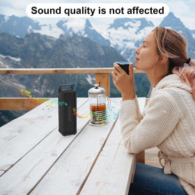 Front cutout keeps sound unobstructed when case is on for Soundcore 2.