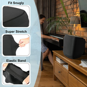TXEsign sleeve on speaker in living room protecting from dust and sunlight