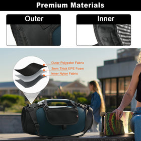 TXEsign Boombox 4 attachment options with quick-release buckle for versatility