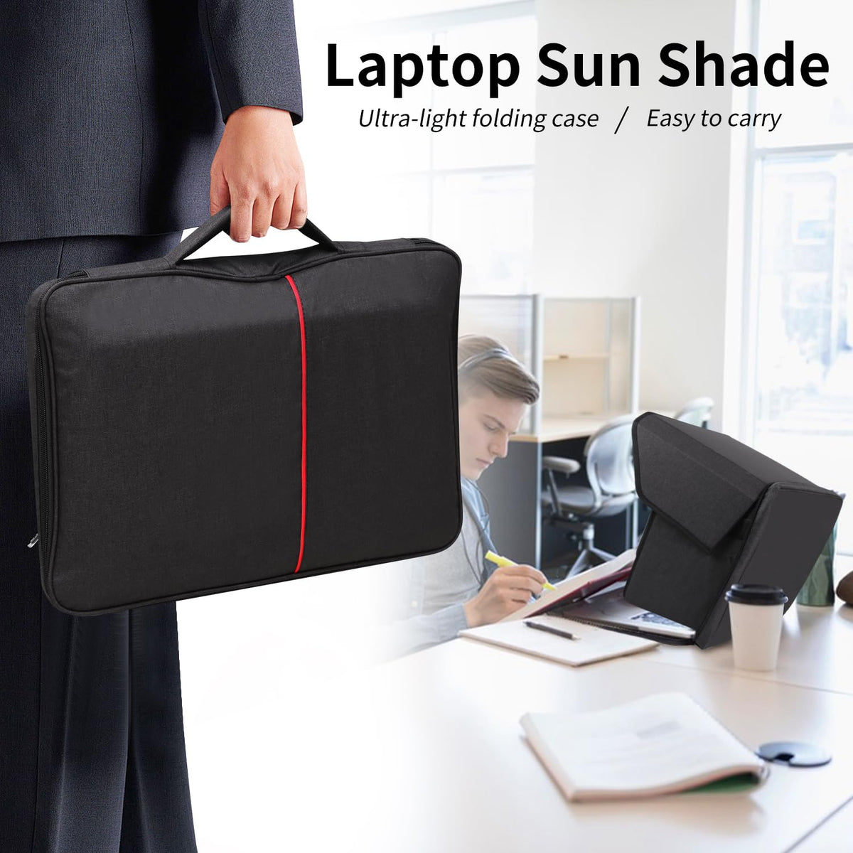 TXIYEAN used as temporary laptop sleeve showing dual-function convenience