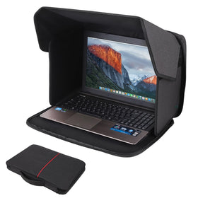 TXIYEAN front view of laptop hood showing full-screen coverage and reduced glare