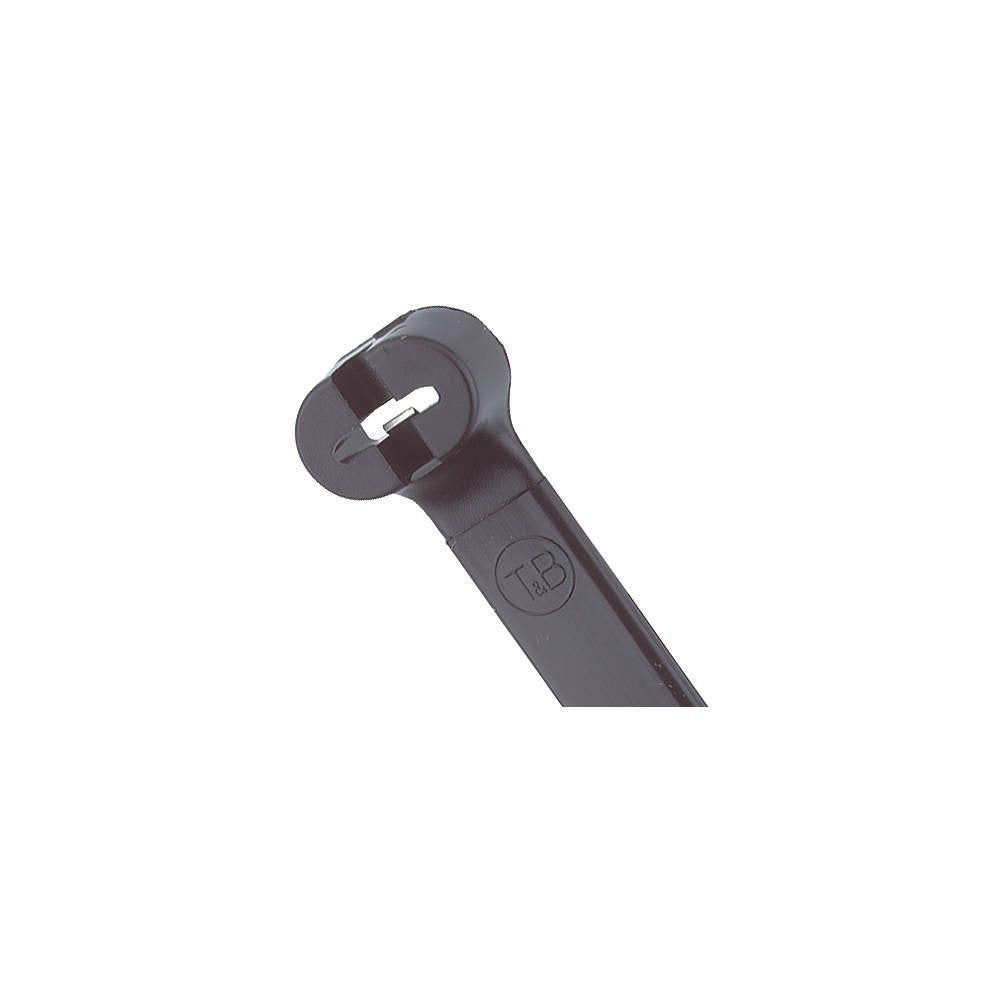 Ty-Rap Cable Tie 13.4 inch closeup shows rugged black nylon for tough fastening.